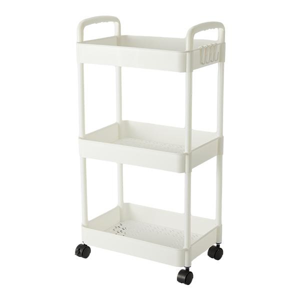 BONBOX Rak Troli Plastik 3 Susun 4 Susun Dengan Roda Rak Kamar Mandi Rak Dapur Rak Penyimpanan - 3 S