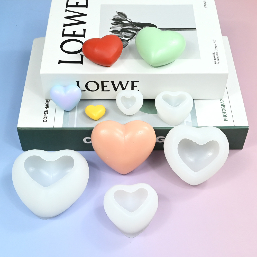 

3D Love Silicone Mold Handmade Heart shaped Rose Ball Aromatherapy Candle DIY Korean Mousse Cake Baking Tool