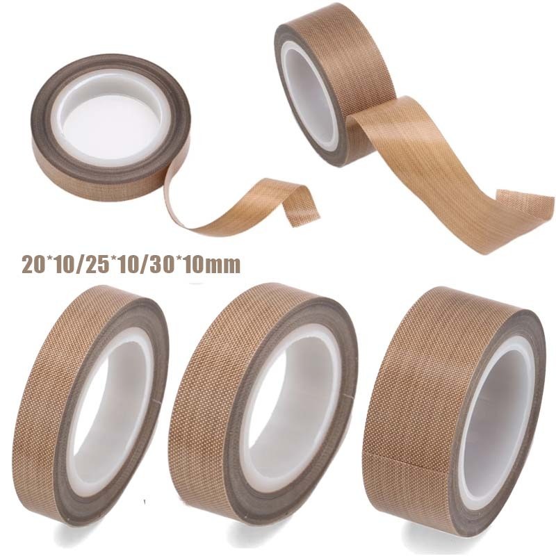 10m Teflon Tape Lakban Isolasi Teflon Heat Tape/ Teflon Anti Lengket/Kertas Teflon Mesin Press