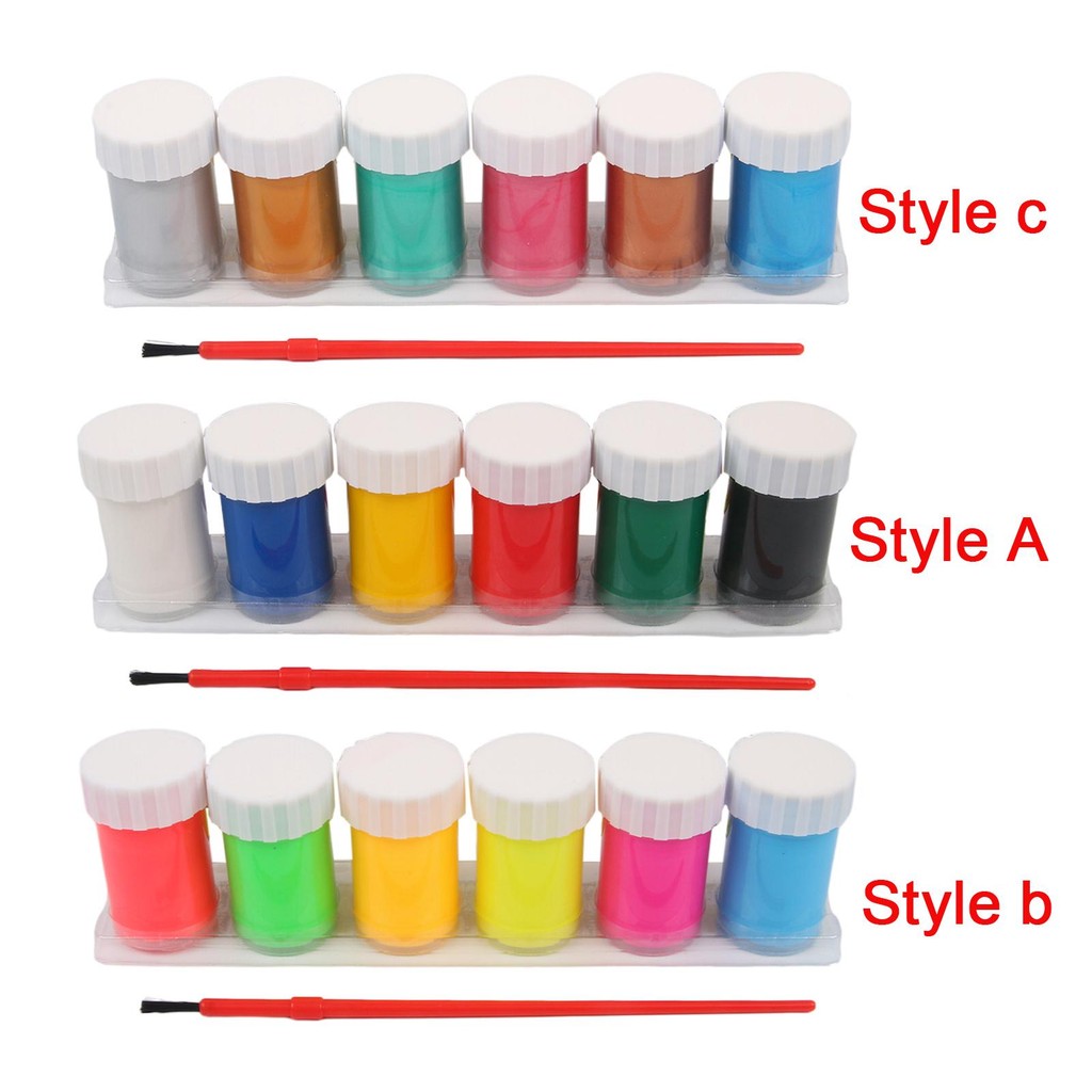 

Washable Paint for Kids Pumpkin Paint Poster Paint Set 6 Count for Advertising Graffiti Classroom Arts Craft Supplies School