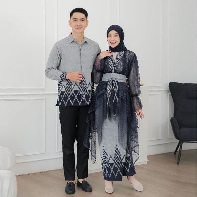 MARIBET-WIDURI KEBAYA Baju Tenun Set Couple Batik Sarimbit Kondangan Lebaran  seragam wanita m uranu