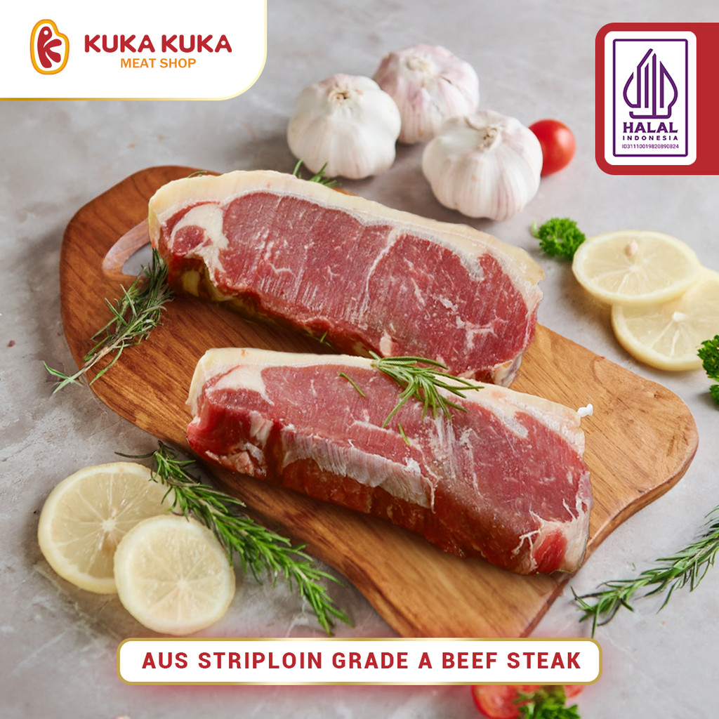 

Aust Striploin Steak Cut 600gr - 3 pcs