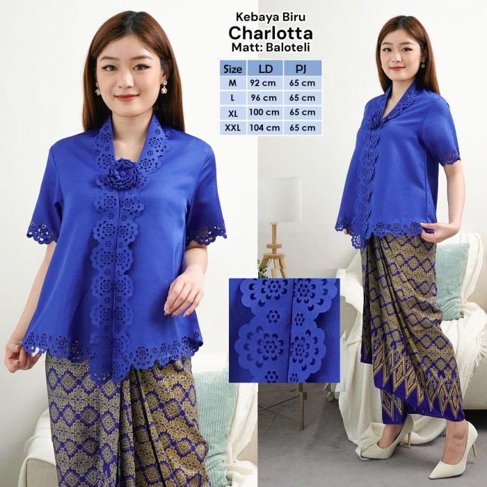 ✨LARIS✨ -Atasan Kebaya Encim Modern Terbaru Warna Coklat|Maroon|Putih|Hitam - Cokelat, XL