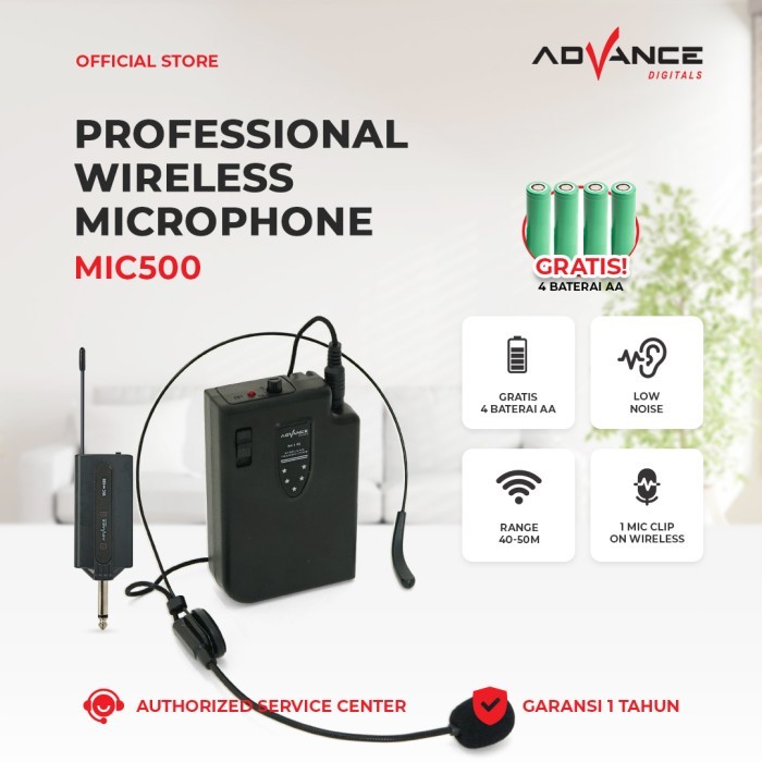 "W.H.Sw" - TERMURAH Microphone Advance MIC-501 Mic Call Center Customer Service Clip On - MIC-500