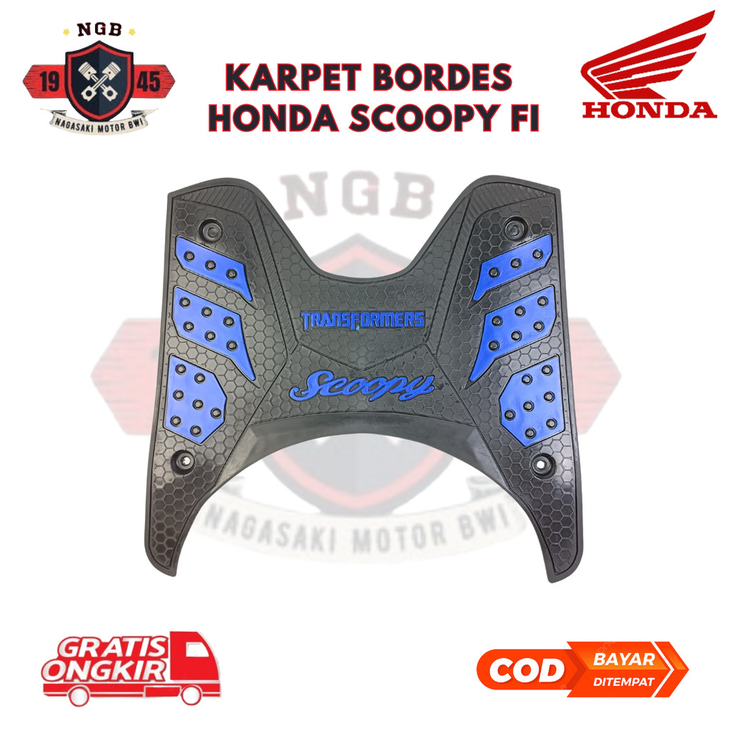Karpet Bordes Motor Honda Scoopy Fi - Karpet Bordes Scoopy Fi - Karpet Motor Keset Motor Original - 
