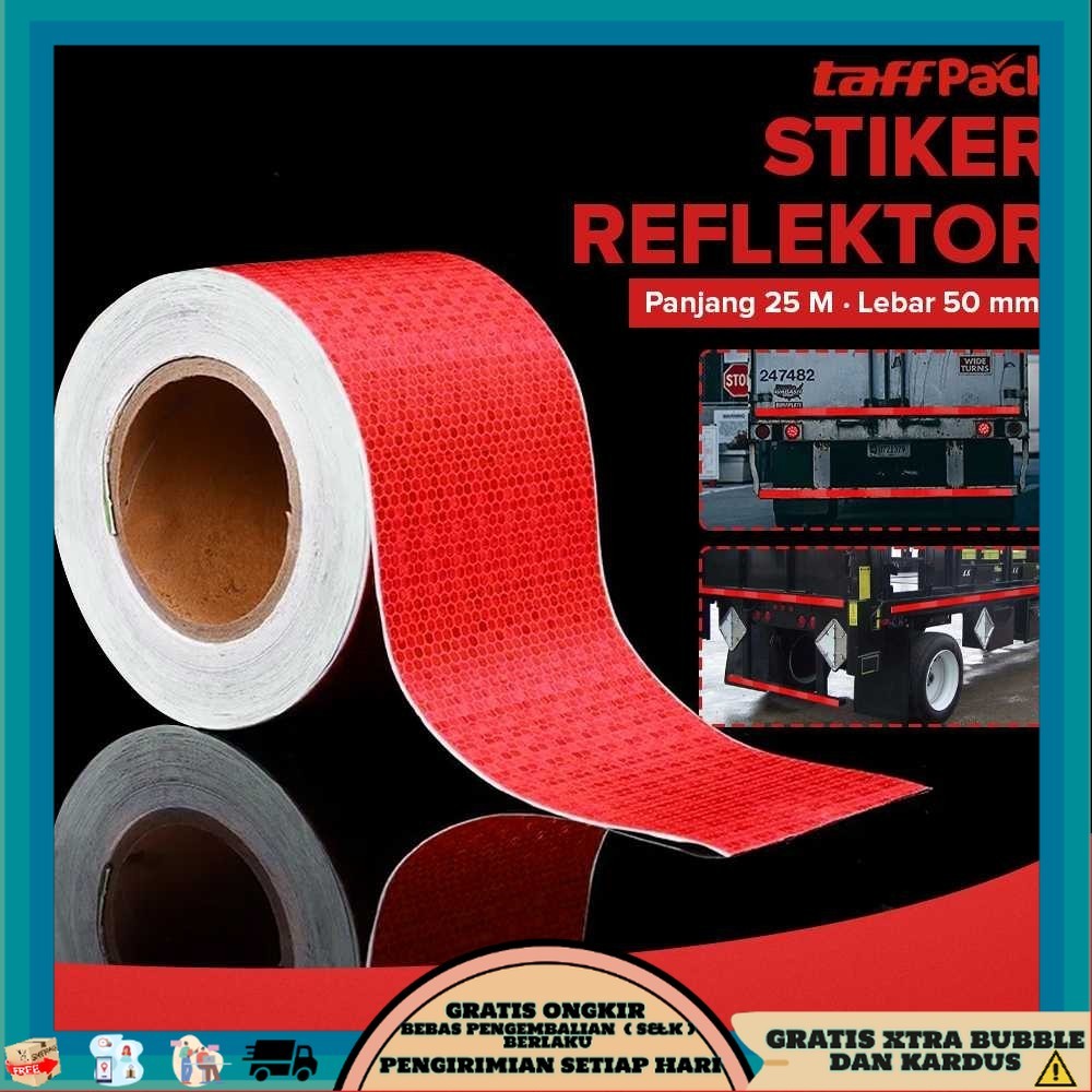 

TQK - TaffPACK Stiker Reflektor Mobil Pemantul Cahaya Warning Sign - TP25