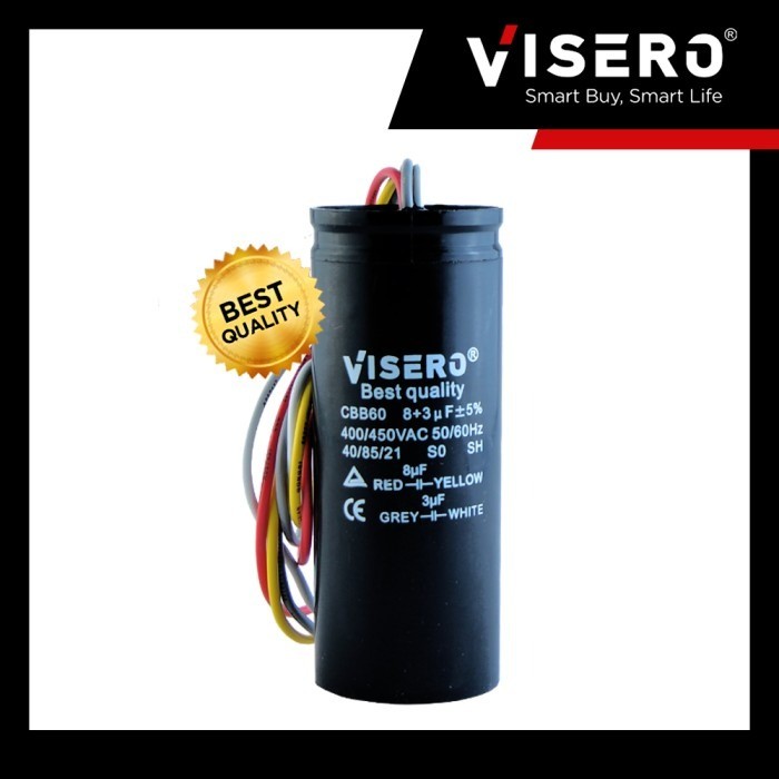 Capacitor/Kapasitor Mesin Cuci 450V6+12 Visero