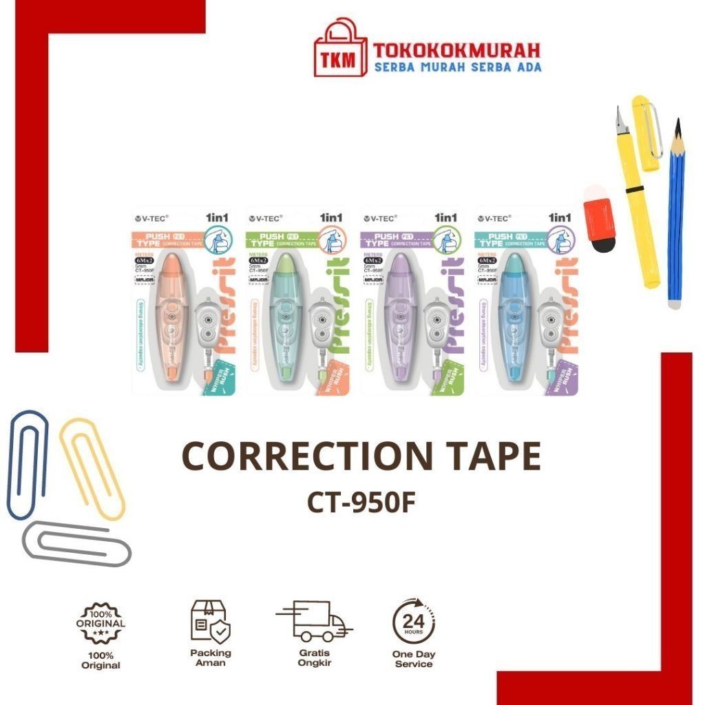 

V-TEC CORRECTION TAPE TYPE CT-950F
