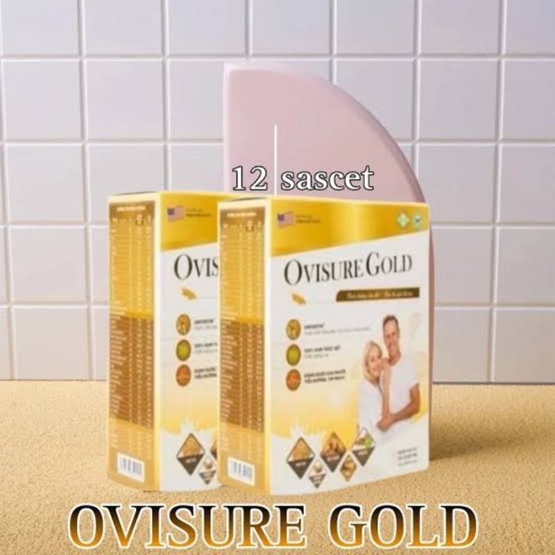 

2 BOX Ovisure Gold Plus Milk Asli Original Susu Bubuk isi 12 Sachet Untuk Tulang Sendi Atasi Nyeri Sendi Osteoporosis Susu Ovisure Gold Vitamin Syaraf Kejepit