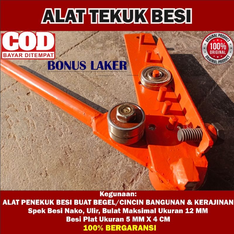 GER24 (TERBARU) ALAT TEKUK BESI Penekuk Besi Begel Cakar Ayam Spek 4 - 12 MM Besi Beton Nako Ulir Pl