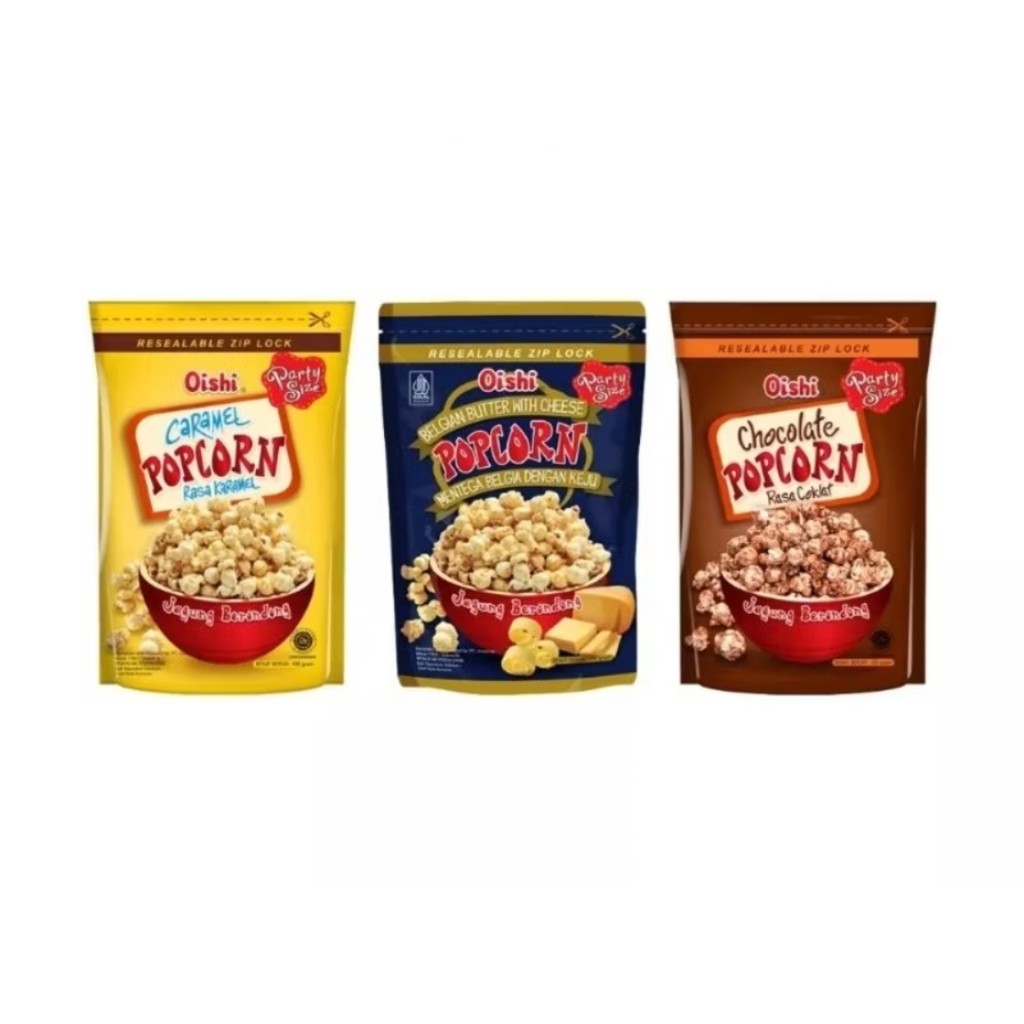 

Oishi Popcorn Party Size Rasa / Karamel /Mentega Keju