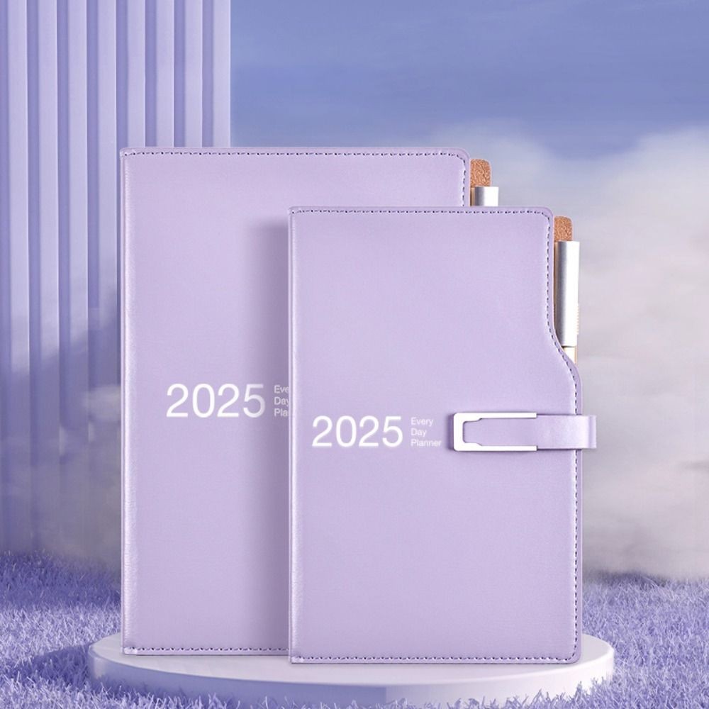 

A5/A6 2025 Agenda Planner Notebook Magnetic Buckle Soft PU Cover 2025 Journal Notebooks Thicken Multifunction 365 Days Notepad