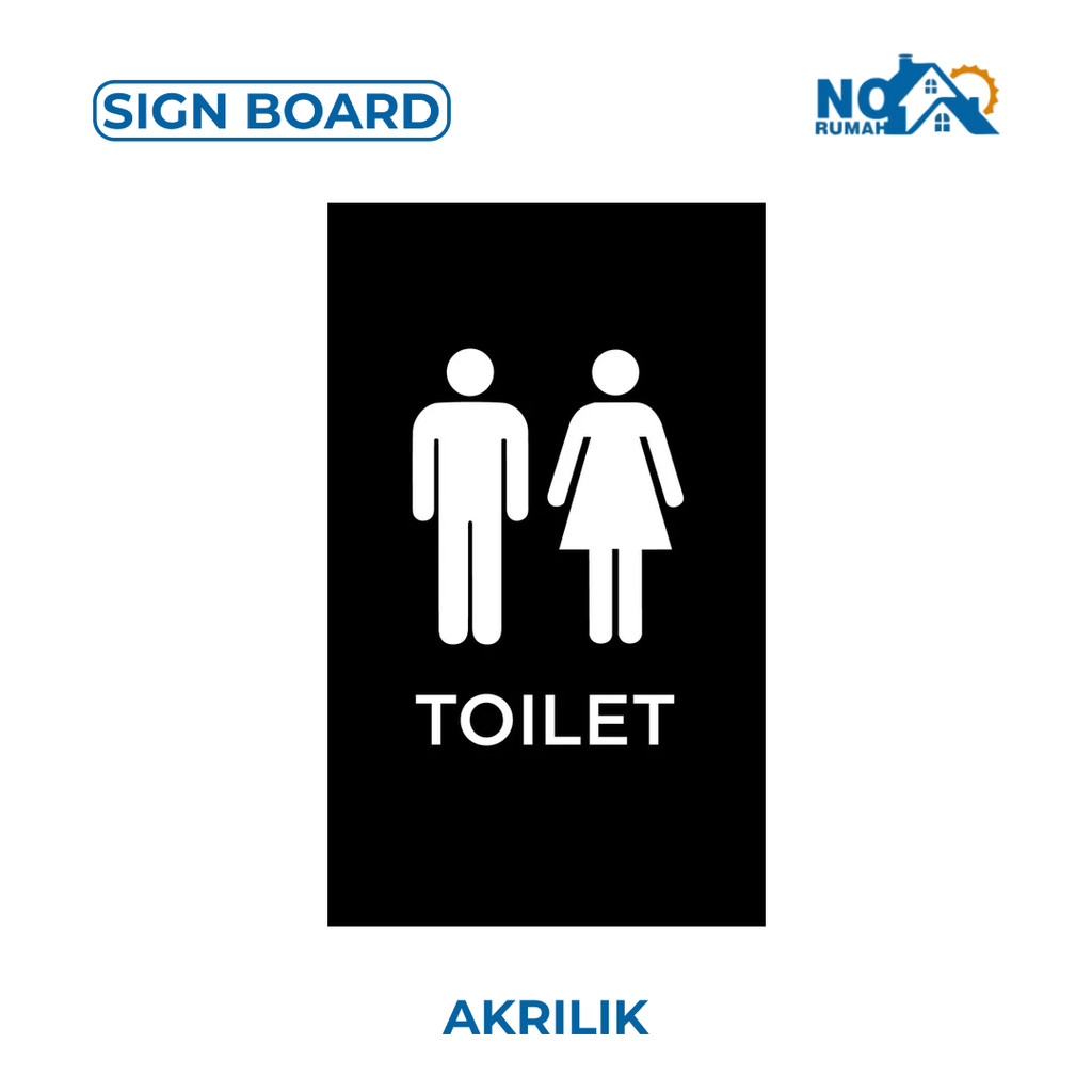 

Signage Toilet Pria Wanita Ikon Sign Board Akrilik Portrait Tempel Petunjuk Nama Ruangan Dinding Pintu Ruangan Acrylic Plat Rambu Aklirik