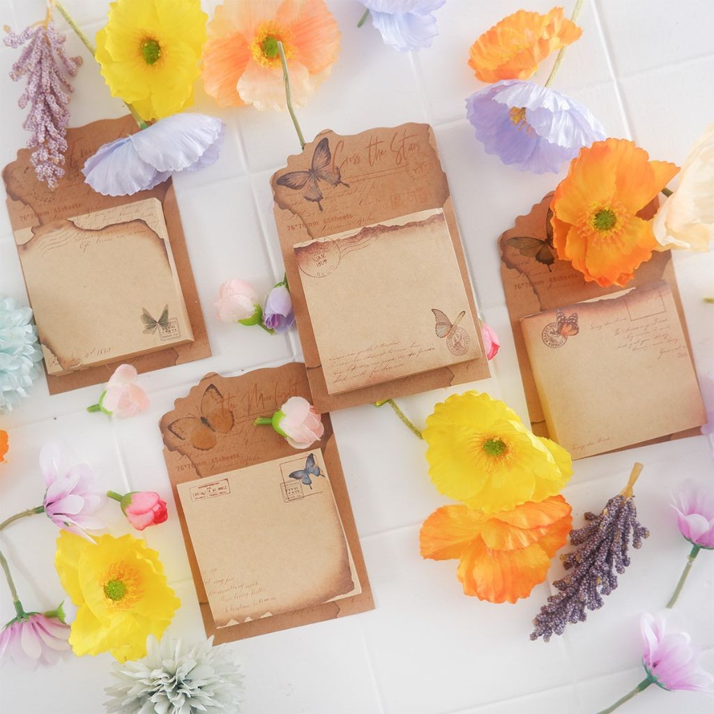 

Panmomo Sticky Notes Aesthetic Kupu-Kupu – Memo Pad Motif Retro Butterfly