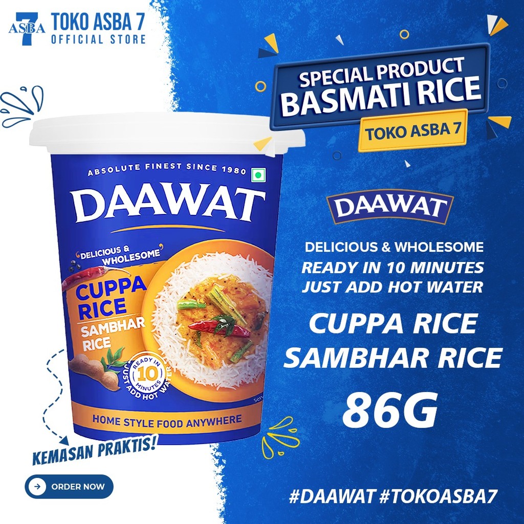

DAAWAT CUPPA RICE SAMBHAR RICE 86G