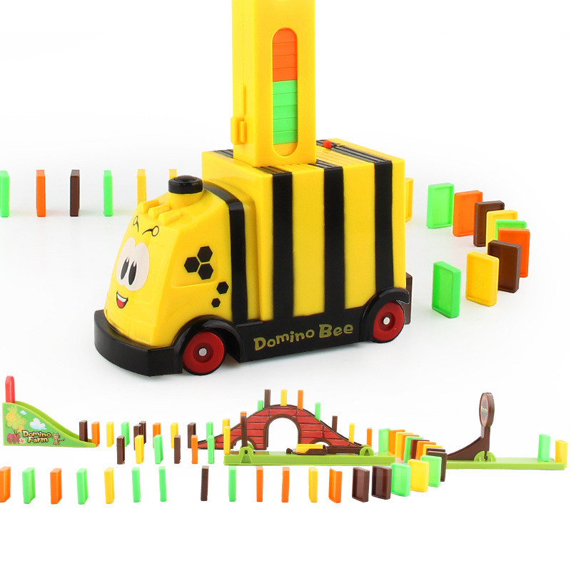 Train Toys Dominoes Plastic Classic Assembled Toy For Children Kids Dominoes Game Blocks Educational