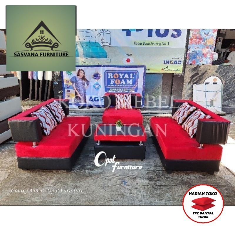 (FREE BANTAL TIDUR) Sofa Jasmin 221 / Kursi Tamu Minimalis / Sofa Ruang Tamu / Kursi Termurah Cirebo