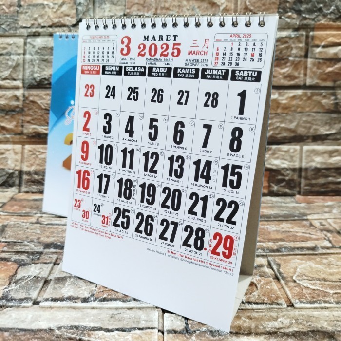 

Kalender Meja Angka Besar Tahun 2025 (MJ) - model tinggi - model tinggi