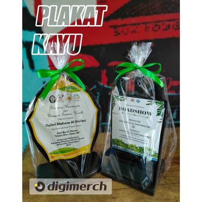 Plakat Kayu Murah, Plakat Custom, Vandel Kayu Custom, Plakat Kayu KKN