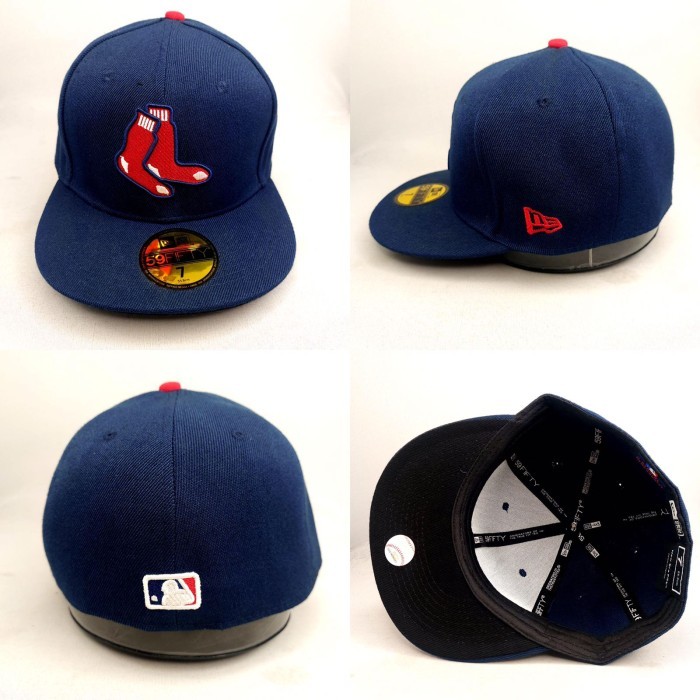 TOPI FITTED MLB RED SOX NAVY - 7
