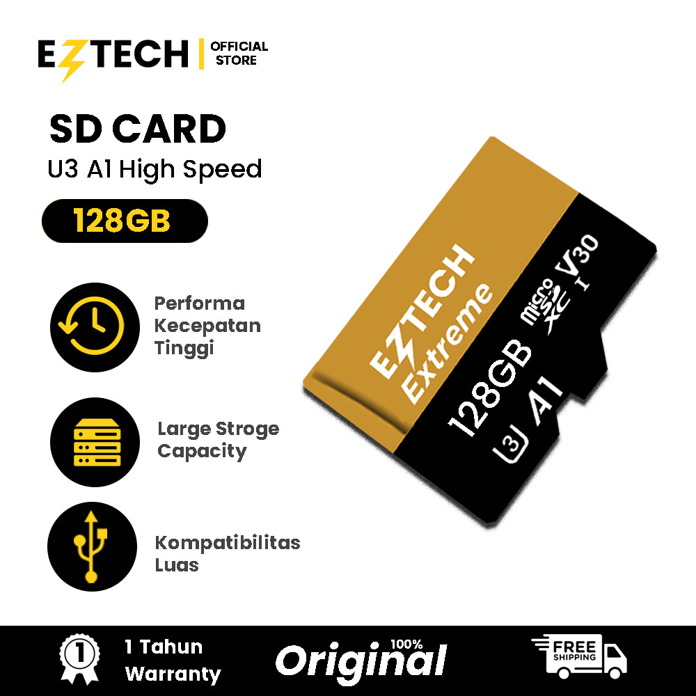 HighSpeed Memory Card HP Kartu Memori 32GB/64GB/128GB SdCard 240Mbps Original EZTECH