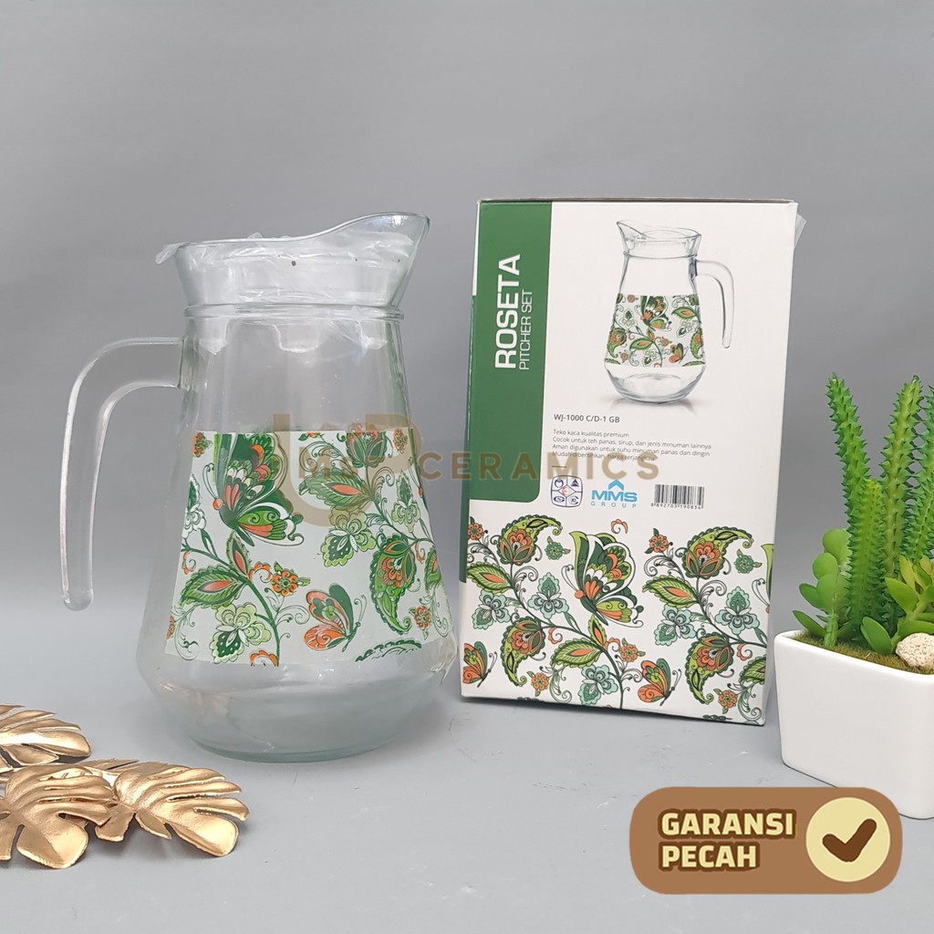 MMS Teko Drink ROSETTA  Pitcher Kaca Beling Jug Drink MURAH SOUVENIR PERNIKAHAN / KADO