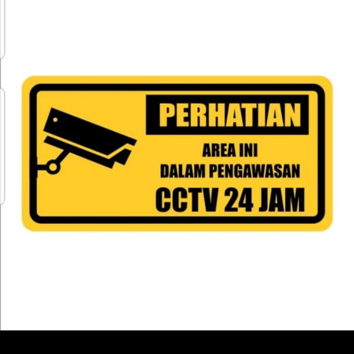

SIGN PLAT K3 RAMBU SAFETY UK 15X30CM CCTV 24 JAM