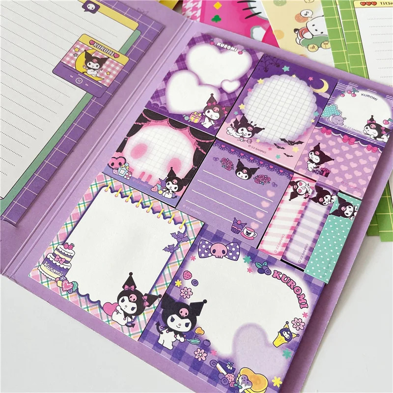 

Kawaii Cartoon Hello Kitty Paste Sticky Note Mymelody Cinnamoroll Cute Kuromi Notebook Student School Office Stationery