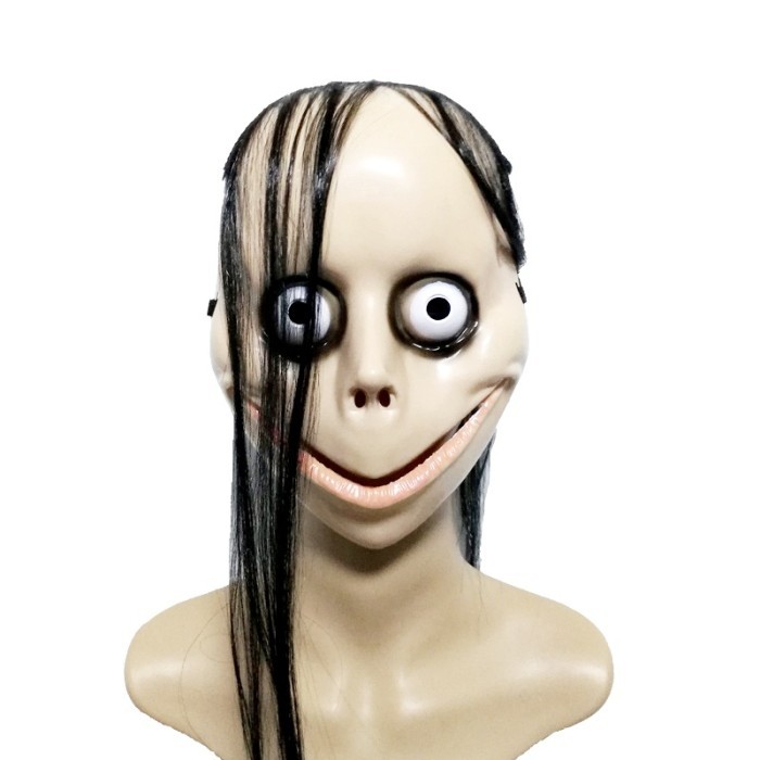 Topeng Hantu Jepang MOMO Halloween Scary Ghost Mask Halowen Cosplay