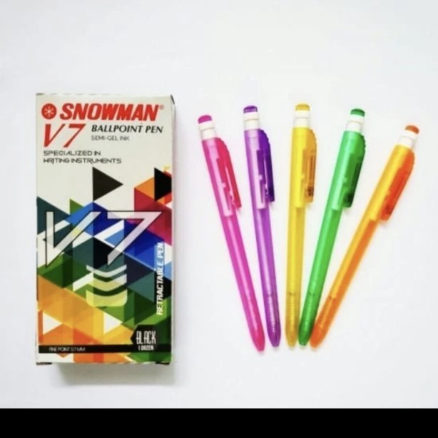 

Bolpen SNOWMAN V7 (1 buah)