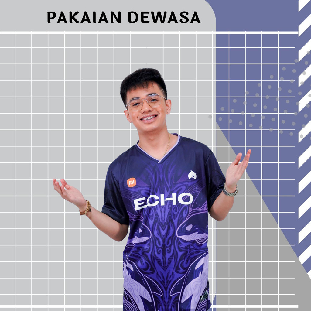 Jersey Echo Philippines Terbaru 2023 MPL S11 Big Size S M L XL 2XL 3XL 4XL 5XL Echo Onic Alter Ego E