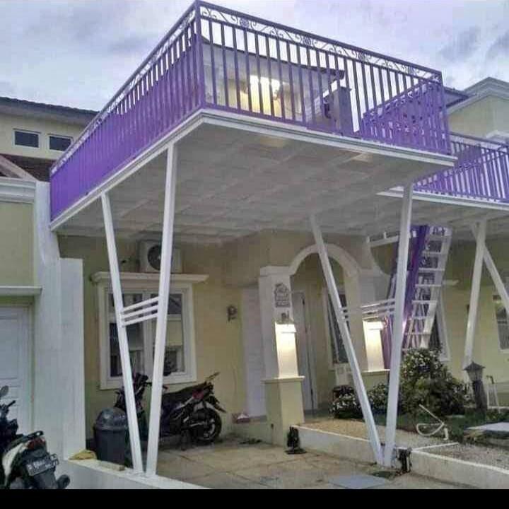 kanopi balkon pagar minimalis