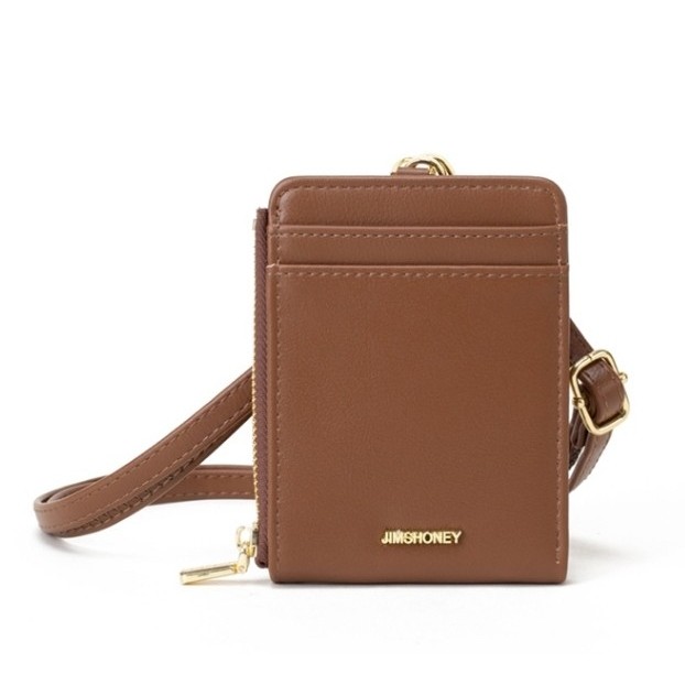 

Lanyard id card with mini wallet multifungsi import original cassandra - Brown