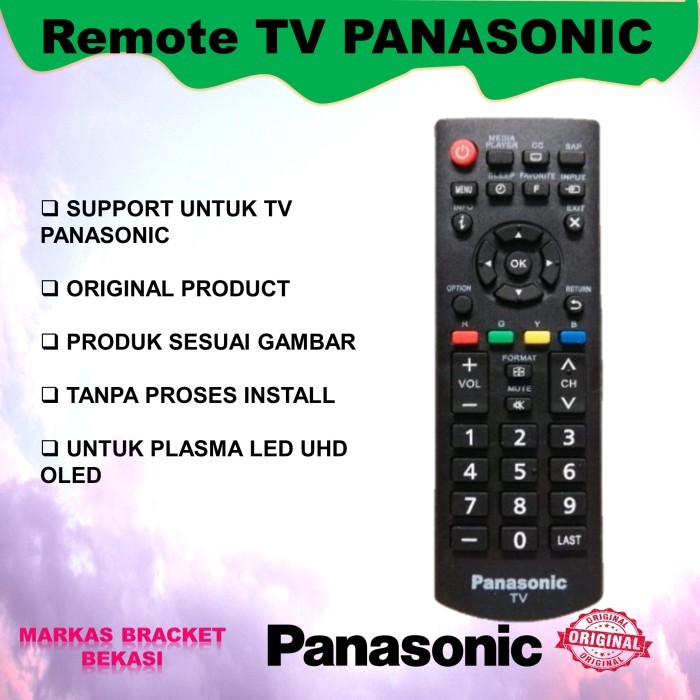 remote panasonic tv led plasma remot lcd standart