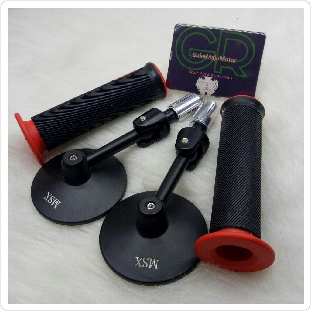 #CCR# paket spion jalu bulat MSX racing+handgrip handfat  bulu universal Nmax,Aerox,Pcx,Vario,Beat,M
