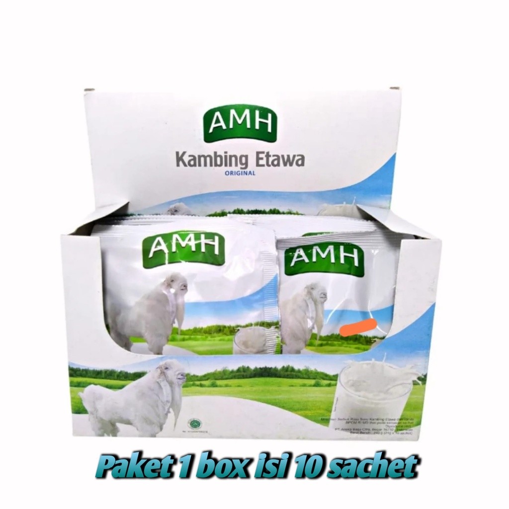 

[ PAKET 1 BOX & ECER PER SACHET ] AMH SUSU KAMBING ETAWA ORIGINAL MINUMAN