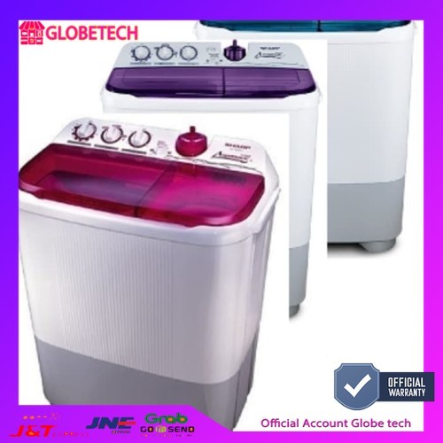 SHARP ES T 85 CR AQUAMAGIC / MESIN CUCI SEMI AUTO 8,5 KG GARANSI RESMI FREE ONGKIR BANDAR LAMPUNG