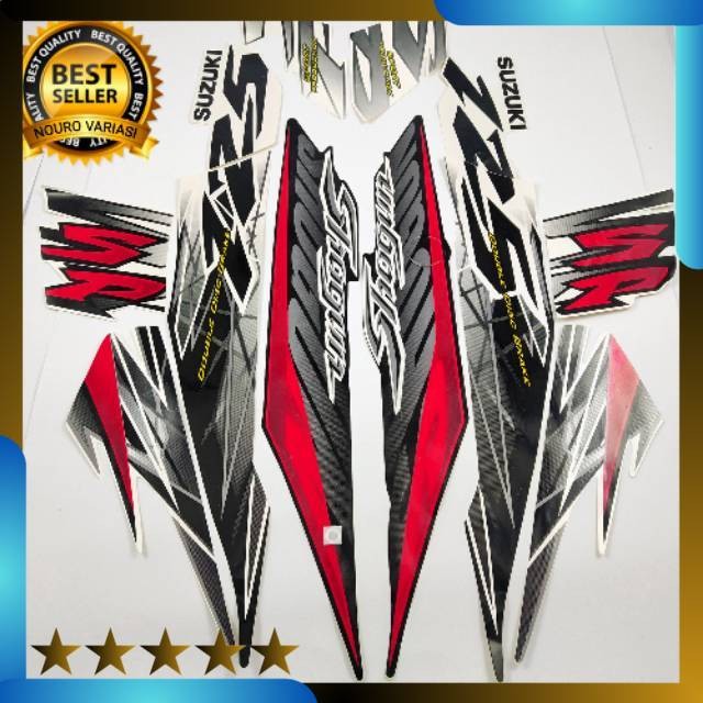 striping suzuki shogun sp 125 r 2006 2007 hitam putih body standar berkualitas terbaik Lightnaziasho