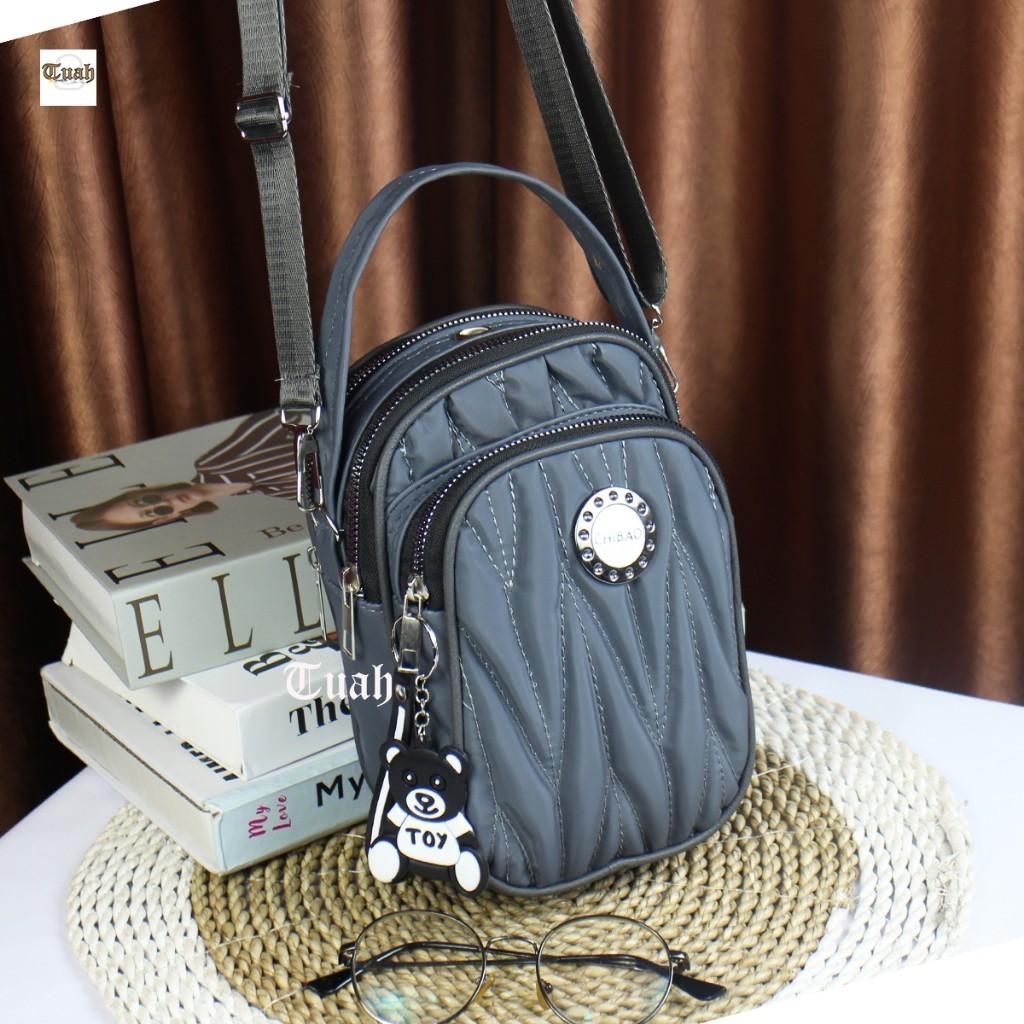 Dmodiss Tas Wanita  SLIMBAGS    SL Chibao Pouch HP 3 Res 2 in 1 New Bordir Series IW - 103 Slingphon