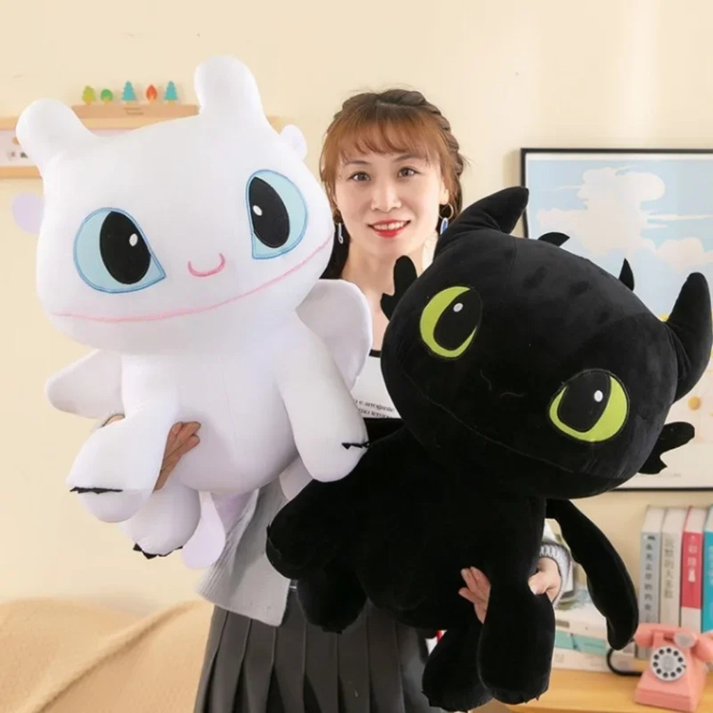 Toothless Dragon Plush Toy Large Body Pillow Cute Dragon Stuffed Toy Soft Decorative Throw Pillow An