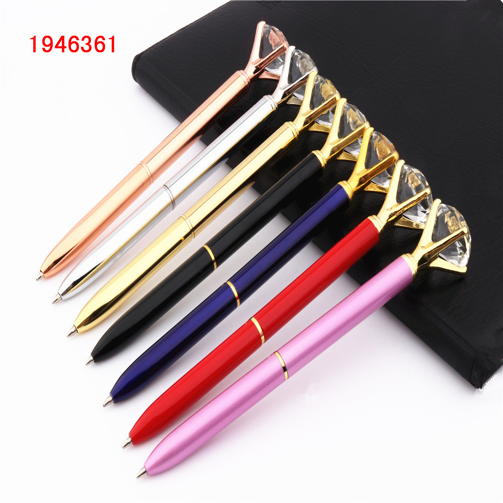 

Fashion 095 Big Carat Large Diamond Crystal Business office Ballpoint Pens Pen For School Stationery Office Supplies