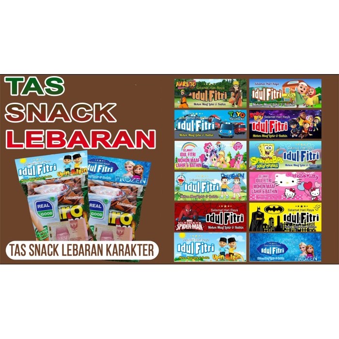 

TAS SNACK LEBARAN PLASTIK LABEL DAN TALI BISA UNTUK THR ULANG TAHUN