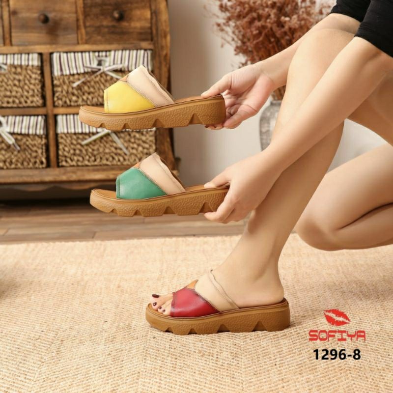 SOFIYA ORI 1296 10 SANDAL TEPLEK TINGGI 3CM / SENDAL SELOP /SANDAL SLOP
