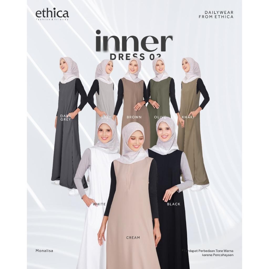 ETHICA Atasan Kaos Dalam Wanita Tanpa Lengan Inner Dress 02