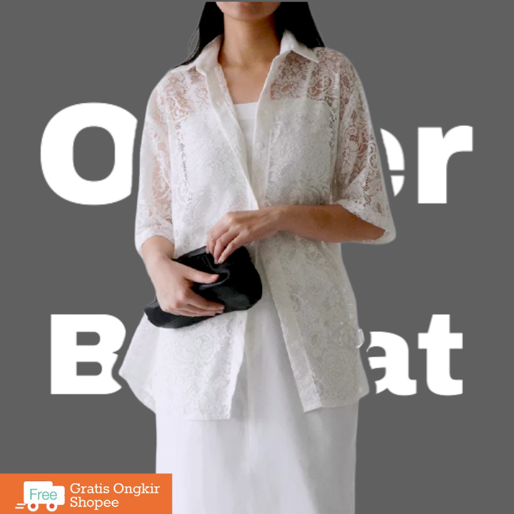 outer brokat | outer brokat kondangan kekinian | outer brokat premium | putih