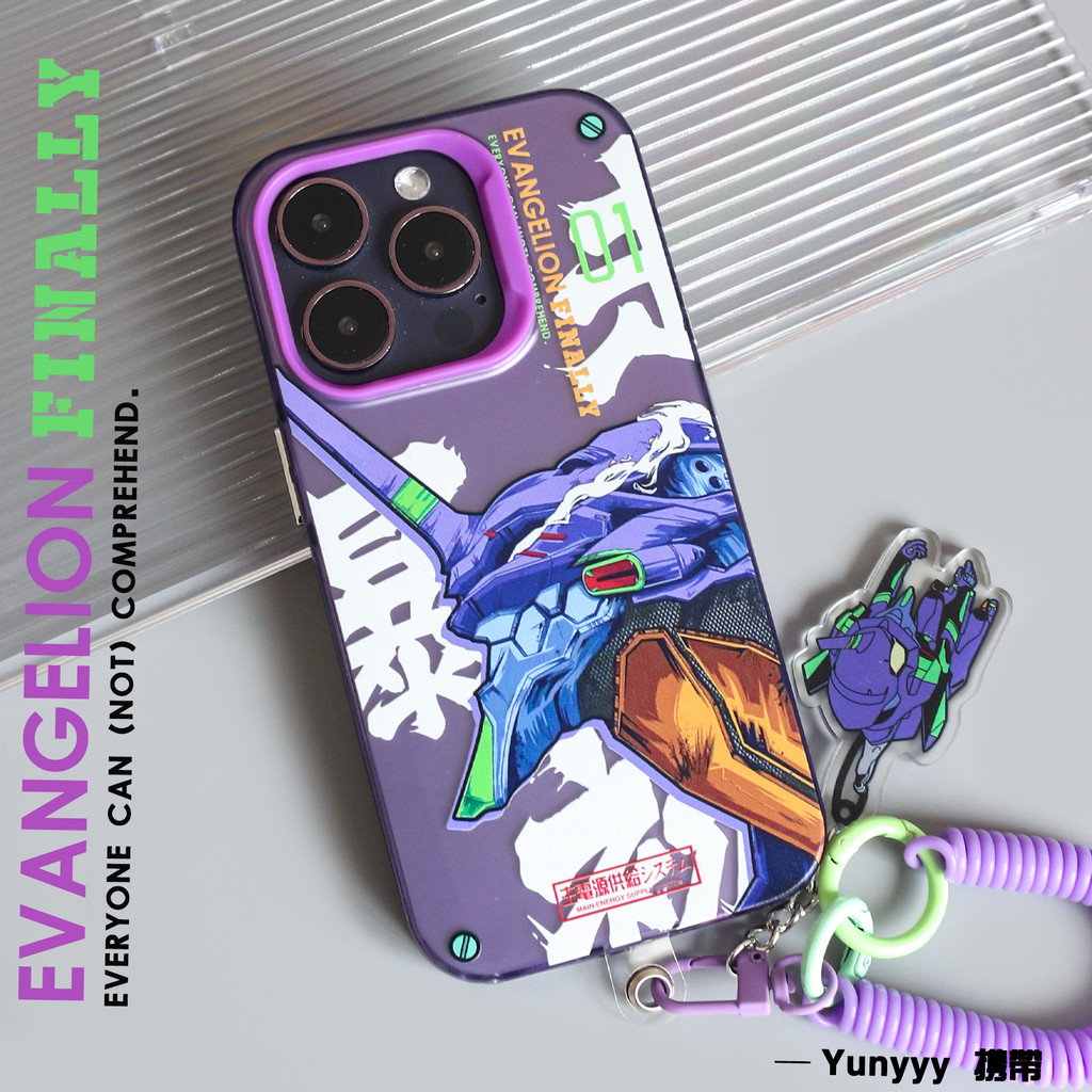 Casing ponsel Kartun Neon Genesis Evangelion IMD casing keras grafiti populer cocok untuk Redmi A1 8