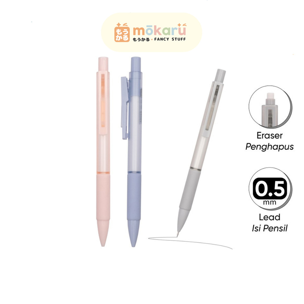 

Joyko Mechanical Pencil MP-60 Soft Color/ Pensil Mekanik 0.5mm Soft Grip Murah Berkualitas