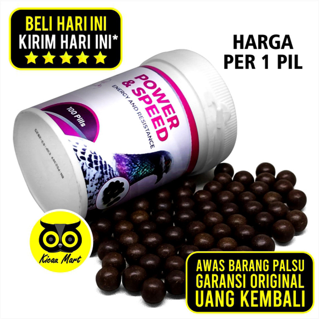 KICAU MART Jamu Pil Doping Merpati Obat Burung Merpati Terbang Cepat Anti Lelah Power & Speed Energy
