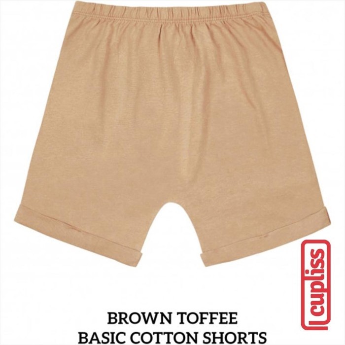 Little Palmerhaus Original Basic Cotton Shorts Brown Toffee Celana Anak Cupliss KG