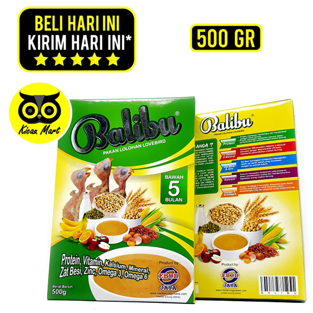 KICAU MART Balibu Ebod Jaya Pakan Lolohan Semua Anak Burung Lovebird Murai Makanan Ber Vitamin Piyik